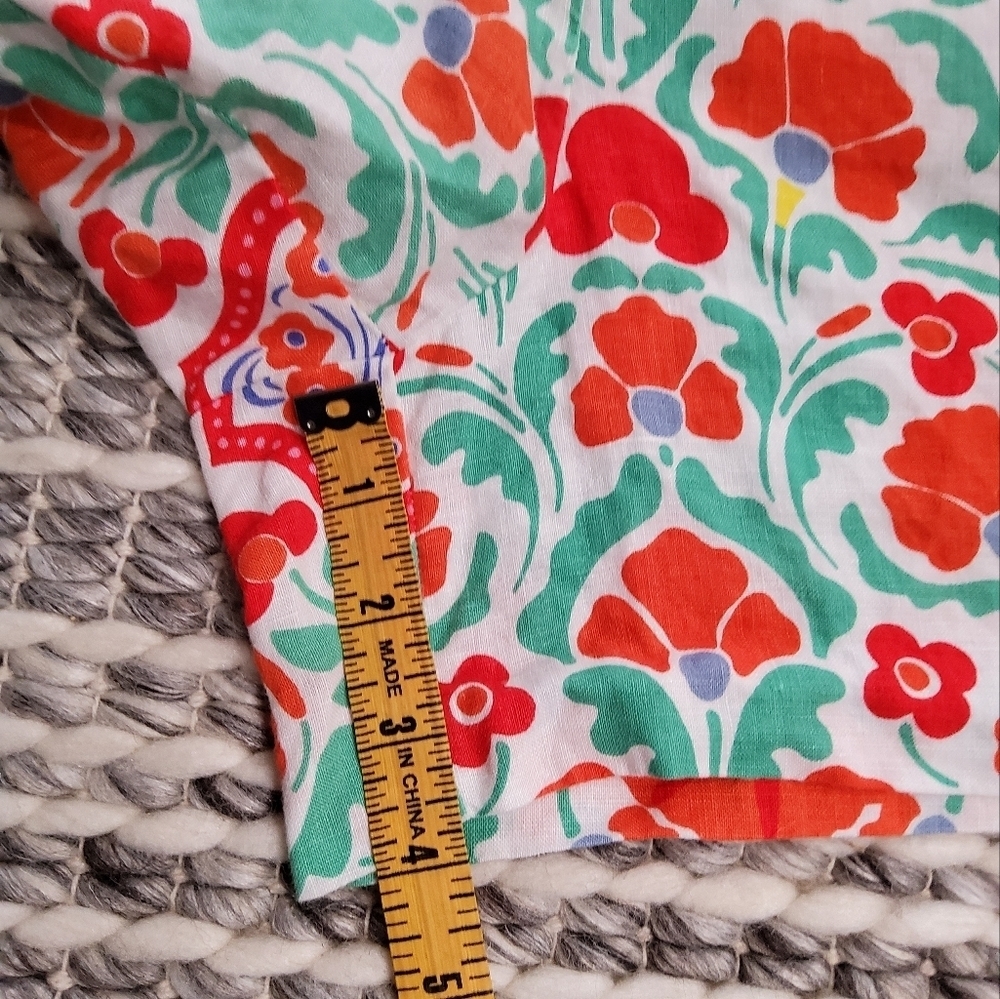 Boden Linen Floral Print Shorts Size 10 - Picture 12 of 12